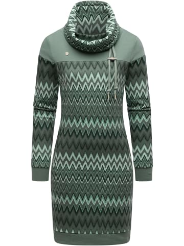 ragwear Sweatkleid Chlloe Zig Zag YOUMODO in Dusty Green