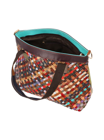 Usha Women Tote Bag in Red Multicolor