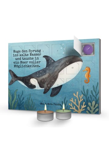 Mr. & Mrs. Panda Adventskalender Orca Design mit Spruch in Weiß
