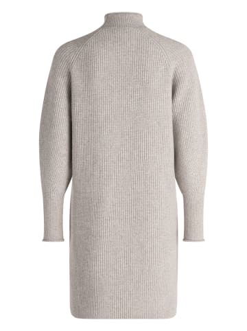 Zero  Strickkleid mit Stehkragen in Beige Melange