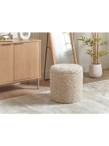 FineBuy Hocker und Sitzsäcke in Beige / Stoff / 40x40x45