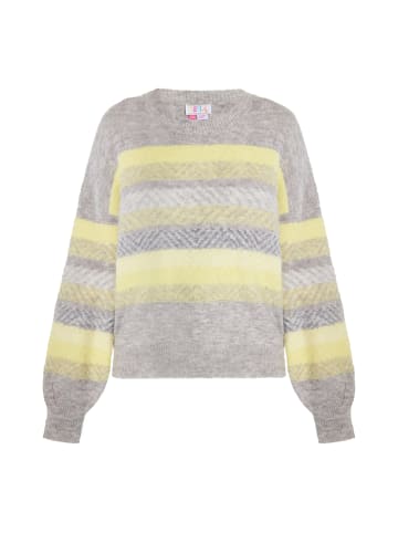 IZIA Damen Pullover in Grau Mehrfarbig