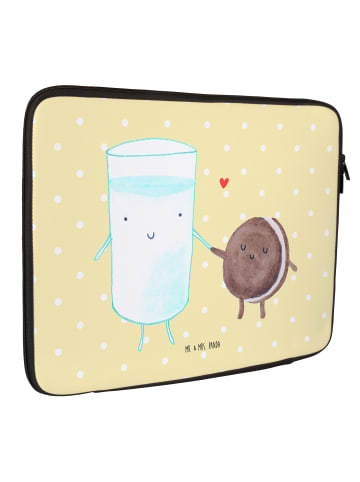 Mr. & Mrs. Panda Laptop Tasche Milch Keks ohne Spruch in Gelb Pastell
