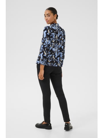 Kaffe Langarm - Hemd KAlura Regular fit in Black/Blue Graphic Strokes