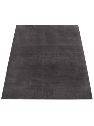 KADIMA DESIGN Teppich Kurzflor waschbar Unifarben Wohnzimmer in Anthrazit