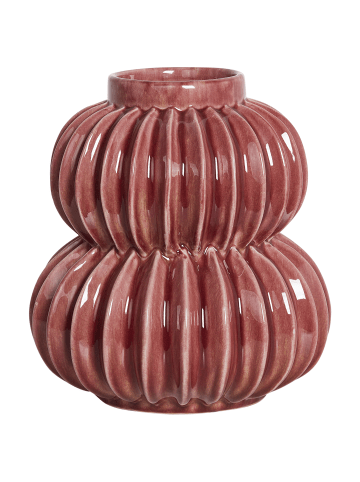 Beliani Blumenvase WATERMOSS in Rot - (W) 22 x (H) 28 x (L) 22 cm