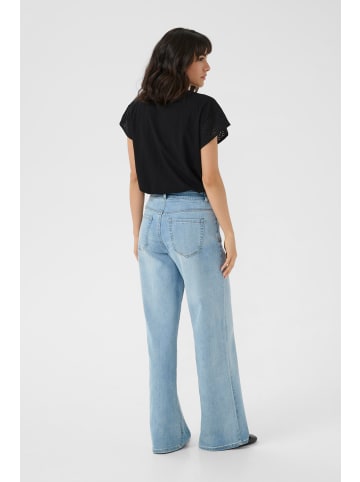 Kaffe Kurzarm-Bluse KAclaudi Baggy fit in Black Deep