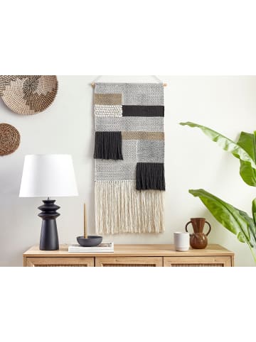 Beliani Wandbehang HANGU in Beige/Schwarz - (W) 46 x (H) 114 x (L) 2 cm