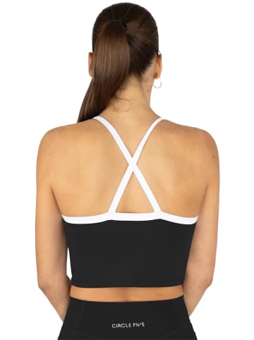 Circle Five Sporttop mit integriertem BH mit leichter Stützkraft in Schwarz