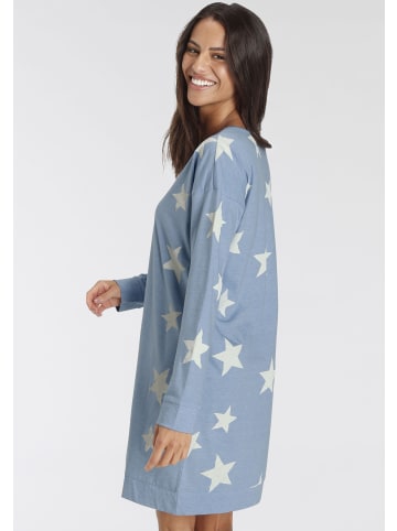 VIVANCE DREAMS Sleepshirt in hellblau gemustert