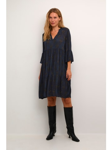 Kaffe Kleid KAsamille A-shape in Midnight/Java Graphic Print