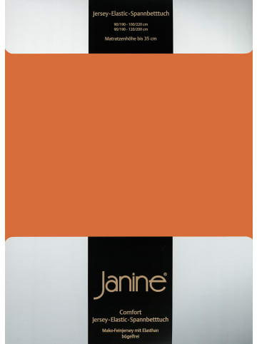 Janine Spannbetttuch Elastic Jersey in rost-orange