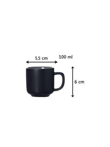 Ritzenhoff & Breker Espressotasse mit Untertasse Jasper 100 ml in Schwarz