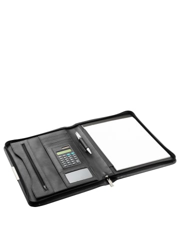 D&N Easy Business - Schreibmappe feingenarbtes PU 35 cm Rechner (schwarz) in schwarz