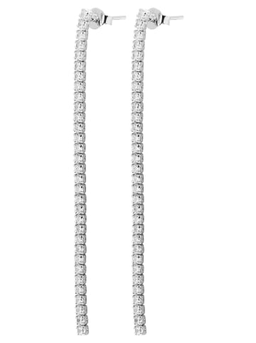 Adeliás Damen Ohrringe – Ohrstecker aus 925 Silber mit Zirkonia in silber