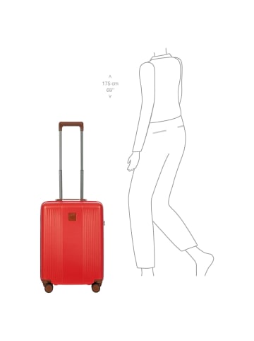 BRIC`s Ferrara - 4-Rollen-Kabinentrolley 55 cm (green) in rot