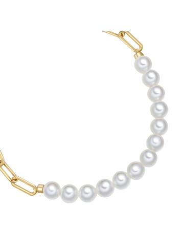 Rafaela Donata Armband aus Sterling Silber mit Muschelkernperle in gelbgold