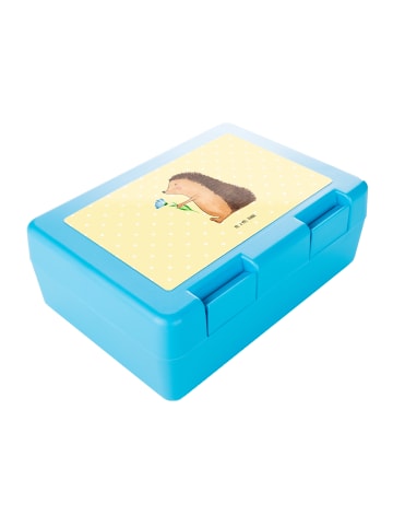 Mr. & Mrs. Panda Snackbox Igel Blumen ohne Spruch in Gelb Pastell