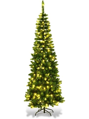 COSTWAY Künstlicher Weihnachtsbaum LED in Grün
