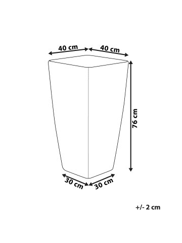 Beliani Outdoor Blumentopf MODI in Gold - (W) 40 x (H) 76 x (L) 40 cm