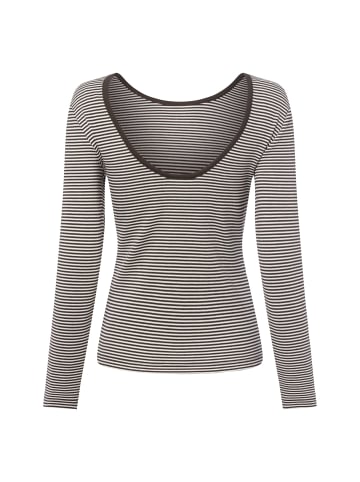 comma Shirt in schwarz weiß