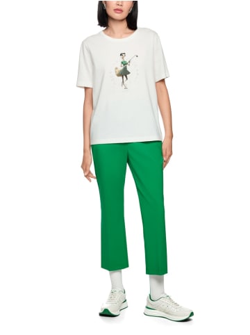 MARC CAIN Shirt mit Vogelstrauß Rethink Together in Weiß