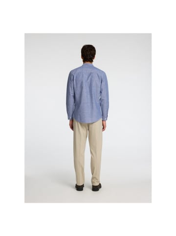 Selected Langarmhemd in Medium Blue Denim