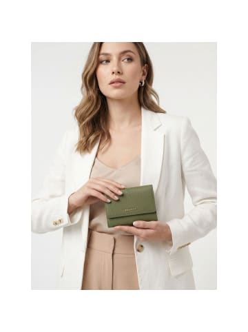 Lazarotti Bologna Leather XL Geldbörse mit Zip-Around Fach Leder 14 cm in olive