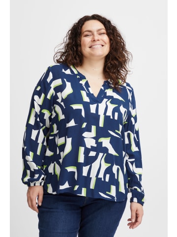 Fransa Langarmbluse FPFLOWY BL 1 - 20612537  Langarmbluse mit V-Ausschnitt in Blau