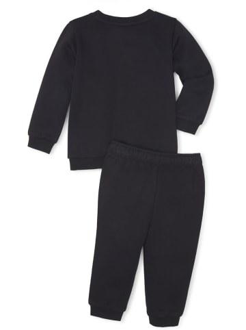 Puma Trainingsanzug "MiniCats ESS Crew Jogger FL" in Schwarz