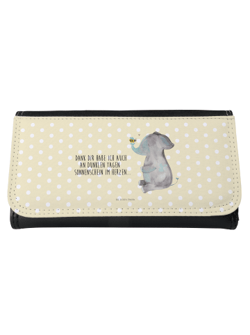 Mr. & Mrs. Panda Portemonnaie für Damen Elefant Biene mit Spruch in Gelb Pastell