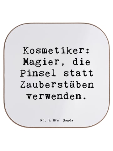 Mr. & Mrs. Panda Getränkeuntersetzer Spruch Kosmetiker Magie mit... in Weiß