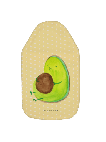 Mr. & Mrs. Panda Wärmflasche Avocado Pfeifen ohne Spruch in Gelb Pastell