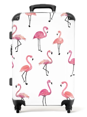 NoBoringSuitCases Suitcase, Koffer, Reisekoffer Rosa Flamingos