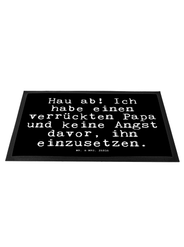 Mr. & Mrs. Panda Fußmatte outdoor Hau ab! Ich habe... mit Spruch in Schwarz