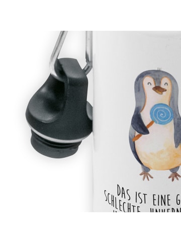 Mr. & Mrs. Panda Kindertrinkflasche Pinguin Lolli mit Spruch in Weiß