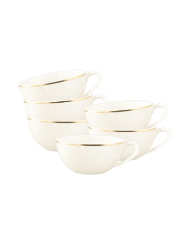 Seltmann Weiden 6er Set Teetassen Savona Goldlinie in 170 ml in creme