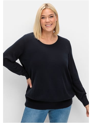 sheego Pullover in tiefblau