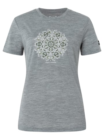 super.natural Merino T-Shirt W ORNAMENT TEE in grau