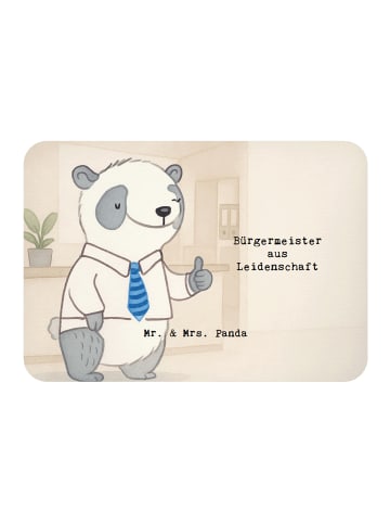 Mr. & Mrs. Panda Kühlschrankmagnet Bürgermeister Leidenschaft De... in Weiß