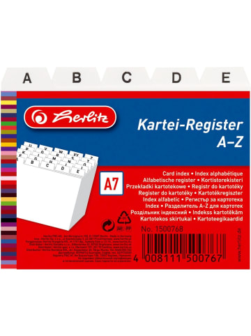 Herlitz Leitregister A-Z A7quer PP 25-teilig weiß