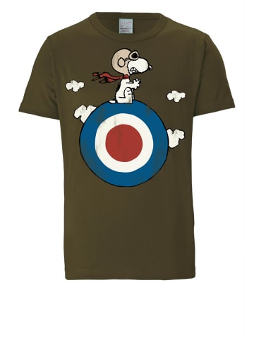 Logoshirt T-Shirt Peanuts - Snoopy Pilot in oliv