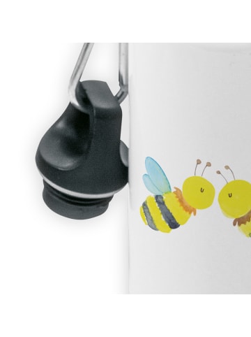 Mr. & Mrs. Panda Trinkflasche Biene Liebe ohne Spruch in Weiß