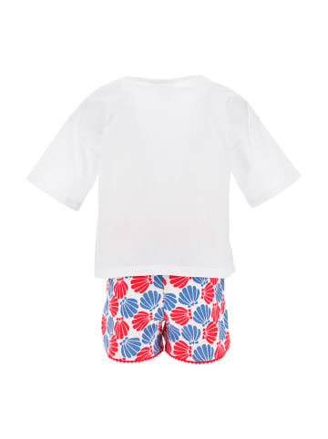 Disney Minnie Mouse 2tlg. Outfit: Sommer-Set T-Shirt und Short in Weiß