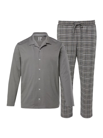 JP1880 Langer Schlafanzug in dunkelgrau