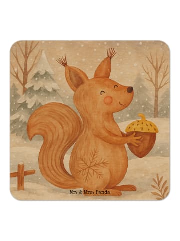 Mr. & Mrs. Panda Bierfilzl Eichhörnchen Weihnachten Design ohne ... in Weiß