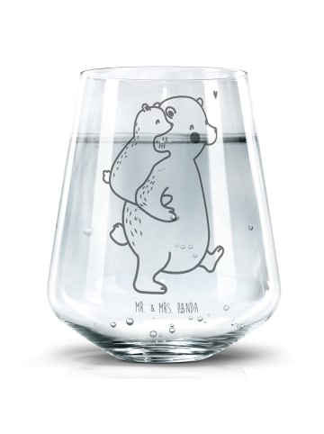 Mr. & Mrs. Panda Trinkglas Papa Bär ohne Spruch in Transparent