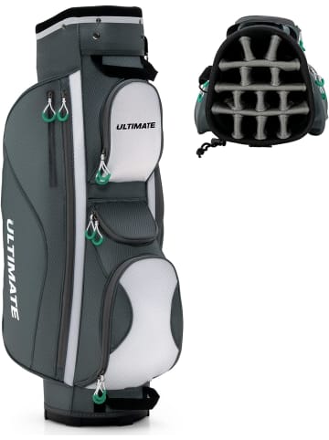 COSTWAY Golfbag 14er Einteilung in Grau