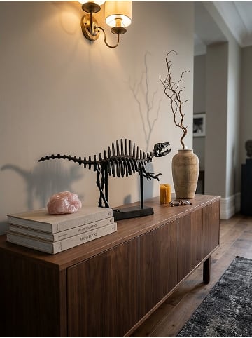 KADIMA DESIGN Dekofigur T-Rex Aluminium Dino Statue 62 cm mit Sockel,