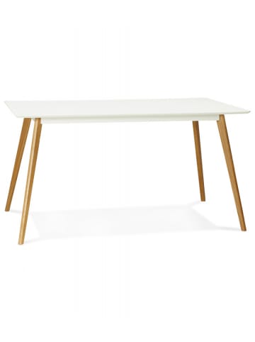KADIMA DESIGN Esstisch Skandinavisch Weiß MDF Holz | Skandinavischer Stil in Weiß